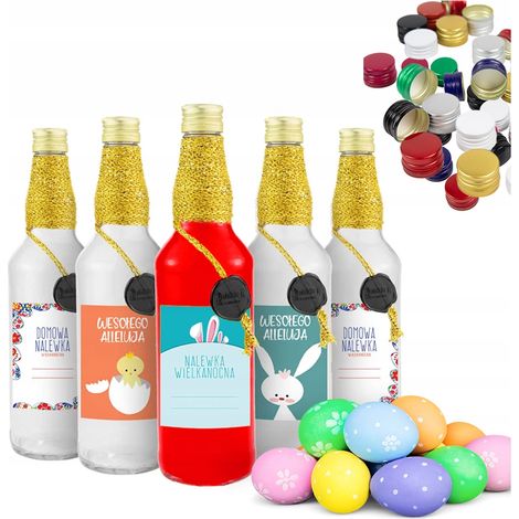 10x MONOPOL OSTER Flaschen 500ml DEKORIERT für Liköre und Tinkturen Geschenk (1/5)