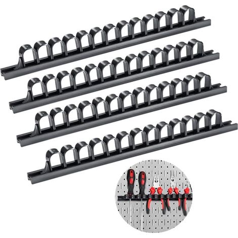 Support Tournevis - Barre Pour Porte-Outils Mural 35 cm - Pour Atelier Garage Maison - 4 Pièces