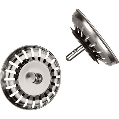 Filtre évier Cuisine 80mm. 2PCS Bouchon Evier Cuisine avec 2 Drain Hair Catcher. Filtre à évier Universel en Acier Inoxydable 304 épaissi pour Cuisine. Bouchon Evier. Crépine Cuisine (1/4)