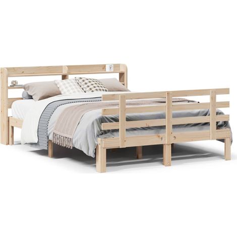Maison Exclusive - Bettgestell mit Kopfteil ohne Matratze 160x200