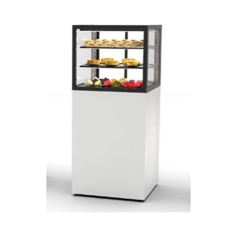 Vitrine Neutre 4 Faces avec Base 60 Serie Integra - 600 x 600 x 1400 mm et Sans Accès Frontal - Sayl (1/2)