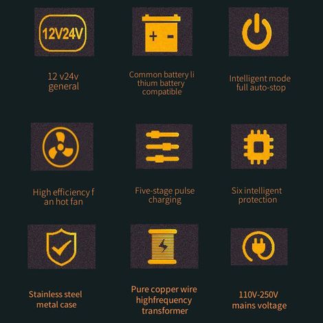 Chargeurs de batterie de voiture 12V/24V, dispositif de réparation d'impulsions Intelligent, dispositif de Charge de maintien d'entretien automobile pour camion moto plomb-acide Lithium (1/5)