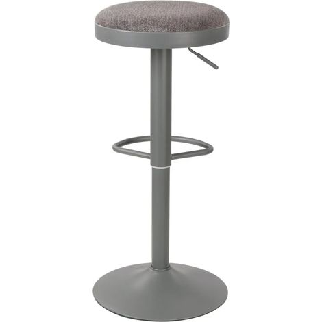 Sgabello Tom polipropilene+tessuto grigio medio (1/2)