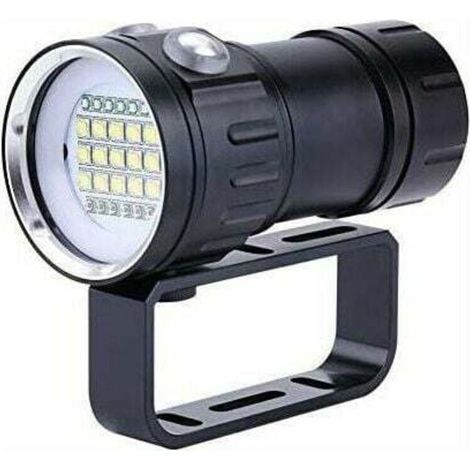 Lampe de plongée sous-marine IPX8 étanche de 18000LM, résistante jusqu'à 80 mètres de profondeur, idéale pour la photographie et la vidéo sous-marines.