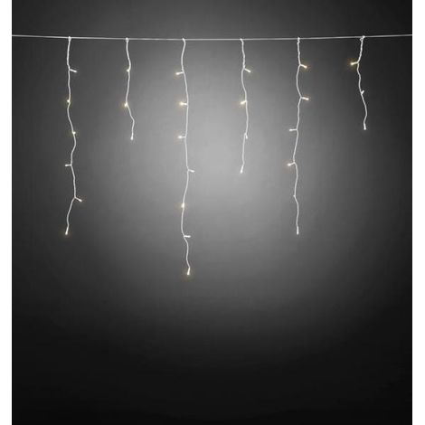 Luci di natale tenda pioggia led bianco freddo 2,7x0.90mt per esterno