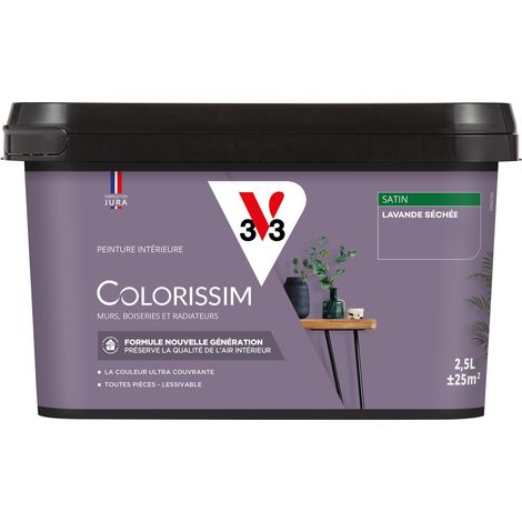 Peinture murale intérieure Colorissim® V33 Lavande séchée Satin 2,5L
