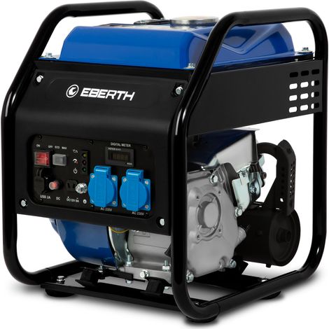 EBERTH Générateur silencieux 3200 W Inverter, moteur à essence 7 CV, 4 temps, générateur électrique avec 2 prises 230 V et 2 ports USB (1/5)