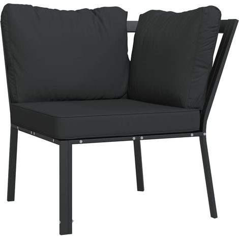 Maison Exclusive - Gartenstuhl mit Grauen Kissen 76x76x79 cm Stah (1/5)