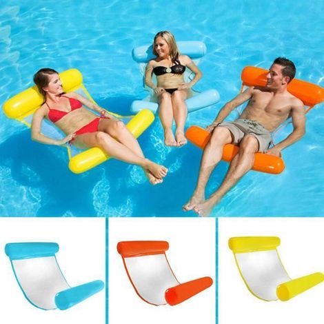 Hamac Flottant - Non spécifié - 1pcs - PVC et Nylon - 130cm x 70cm - Portable et Pliable-Ywey