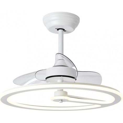 Ventilador de techo LED "Chom" regulable con control remoto (110W 3CCT 9350lm) IP20 Ø62cm color blanco (1/4)