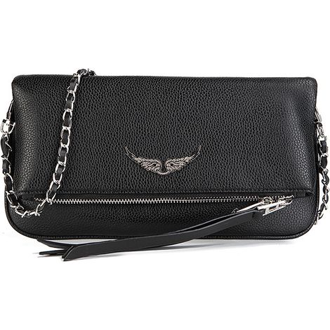 Borsa a tracolla in pelle Wings Bag, borsa a tracolla con catena, borsa a tracolla alla moda - Nero (1/5)