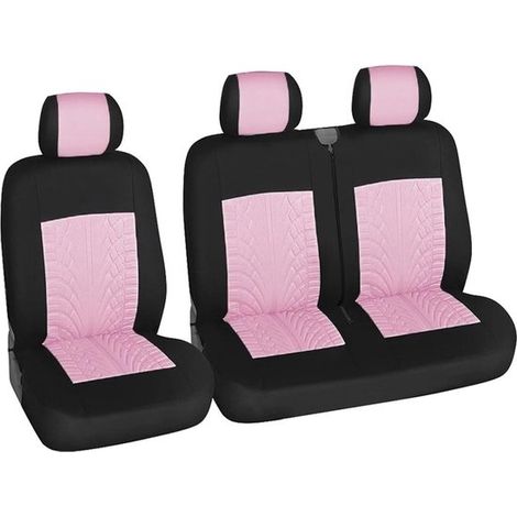 Coprisedili universali per auto 2+1, proteggono gli interni del veicolo, in poliestere idrorepellente, vestibilità universale, colore grigio (1/5)