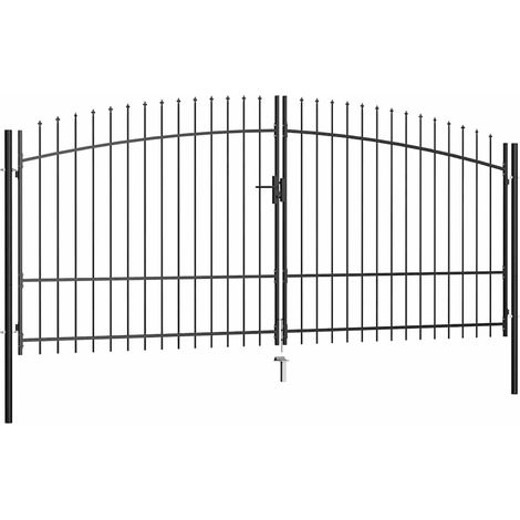 vidaXL Portail double Woerden avec tête en pointe 400x224,5 cm (1/5)