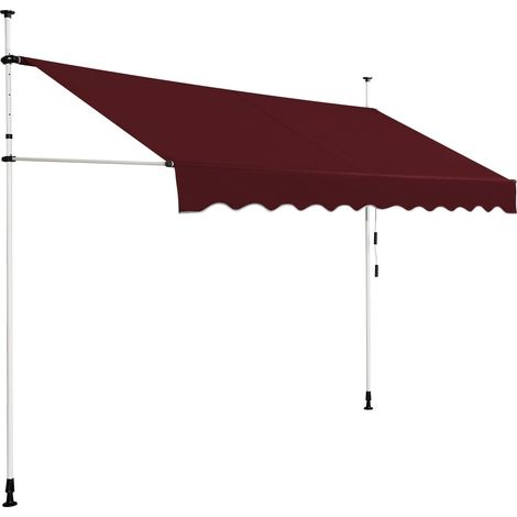 Tenda da sole retrattile per balcone, 300 cm, resistente ai raggi UV, regolabile