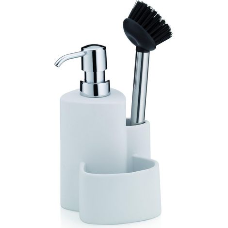 Distributore di sapone moderno Kela bianco 350 ml