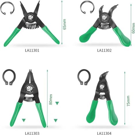 LAOA – Pince à circlips, Pince coudée, Mini bec à angle droit de 3 pouces, pince à circlips multifonctionnelle Portable (1/5)