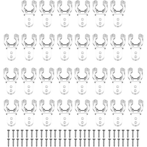 Clips de Fixation pour Ruban LED Transparent 100pcs en Pc, Légers et Résistants, Support pour Tubes Lumineux LED en Intérieur et Extérieur (1/5)