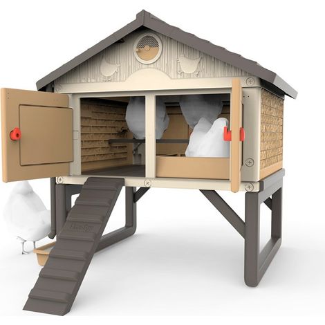 Hühnerstall Familien Hobby, empfohlen für 5 Hühner, UV, 159 x 126 x 128 cm (1/5)