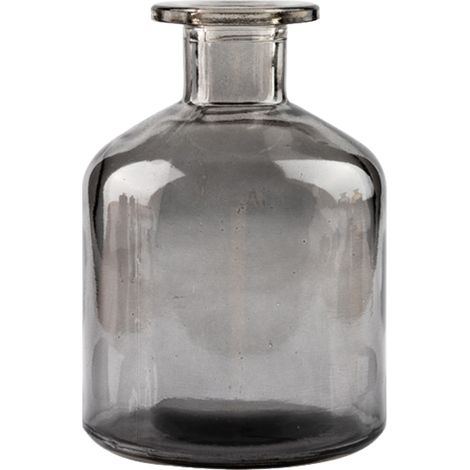 Jarrones de cristal, jarrones pequeños, botellas de cristal decorativas, centros de mesa para bodas, jarrones vintage (250 ml - 1 jarrón gris) (1/5)