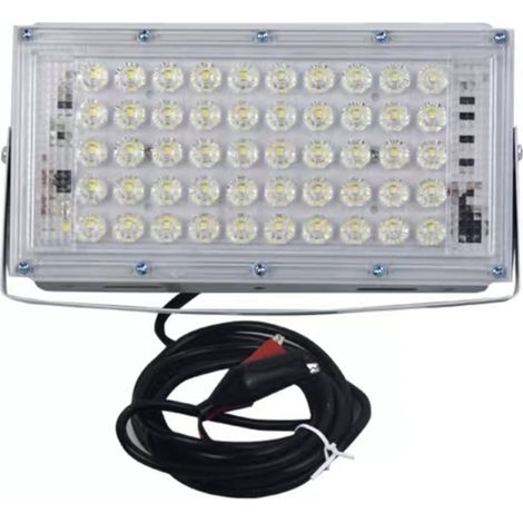Beyamis Projecteur LED 100W 12V lumière blanche ultra-brillante étanche pour extérieur, idéal pour cours et jardins (1/3)