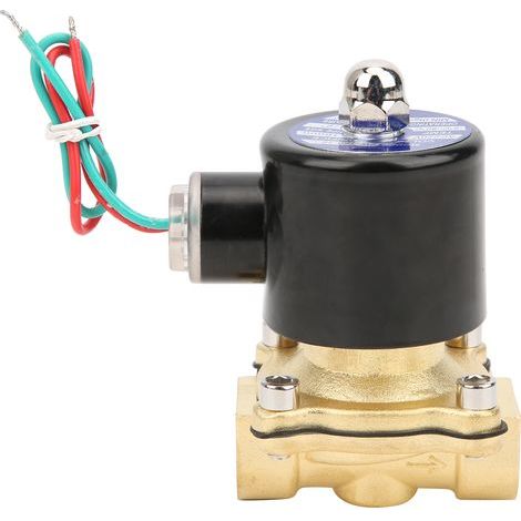 Vanne Solénoïde Laiton 2/2 Normalement Fermée G1/2, Action Directe 220V AC pour Contrôle d'Eau (1/5)