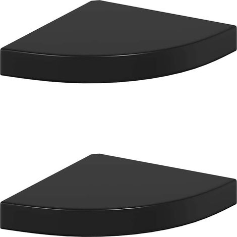 Maison Exclusive - Eck-Schweberegale 2 Stk. Hochglanz-Schwarz 25x (1/5)