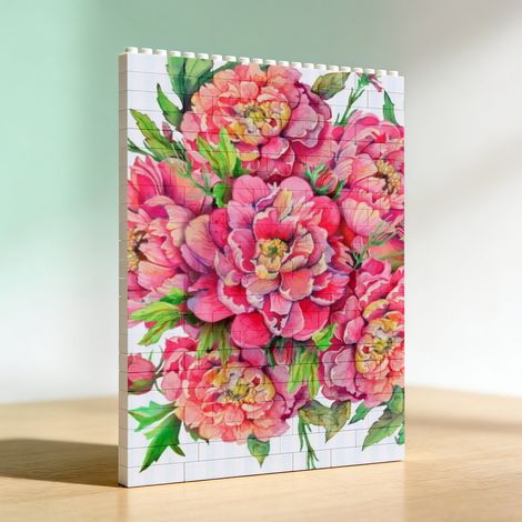 Cadre photo DIY en briques, cadeau romantique pour elle, lui, amoureux (1/5)