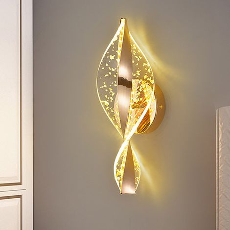 Lampe Murale Moderne 30cm - Spirale Décorative en Acrylique - Lumière Chaude 3000K - Lampe de Chevet ou Salon - Éclairage Intérieur Doux - 1PCS (1/4)