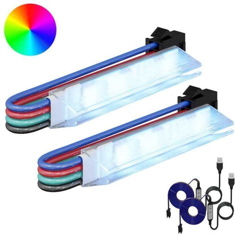 Bande LED - 2 pcs - Noir et Blanc - 1745 mm - USB rechargeable (1/5)