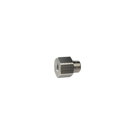 Riegler Reduziernippel lang, G 1/8 a., M5 i., SW 14, Messing vern. (1/2)