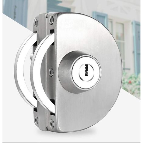 Qrity No Drilling Stainless Steel Glass Door Lock Double Glass Door Lock Central Glass Door Lock Double Sliding Door Glass Door