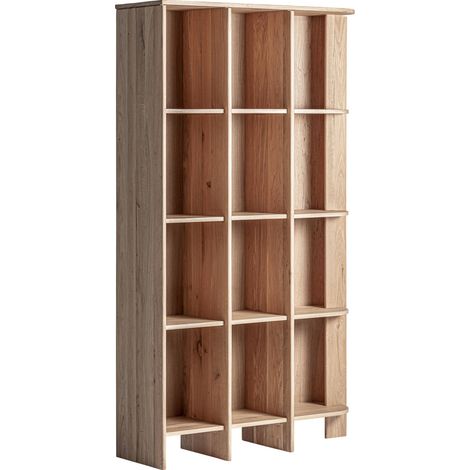 Bibliothèque en bois de chêne brun - chêne brun (1/5)