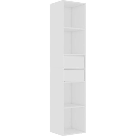 vidaXL Estantería librería madera contrachapada blanco 36x30x171 cm (1/2)