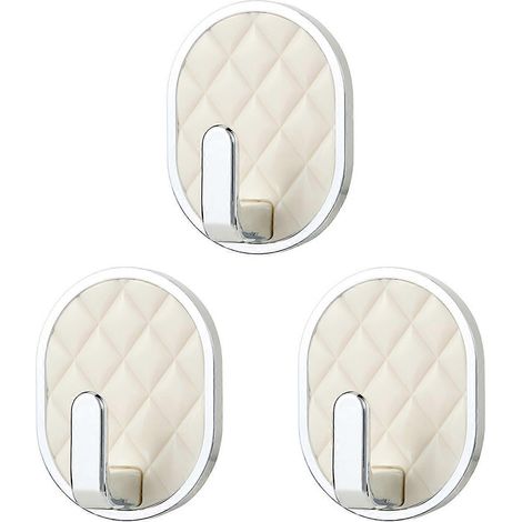 Rautenförmige Klebehaken fürs Badezimmer – 3er-Pack – für Küchenutensilien und Handtücher (1/5)