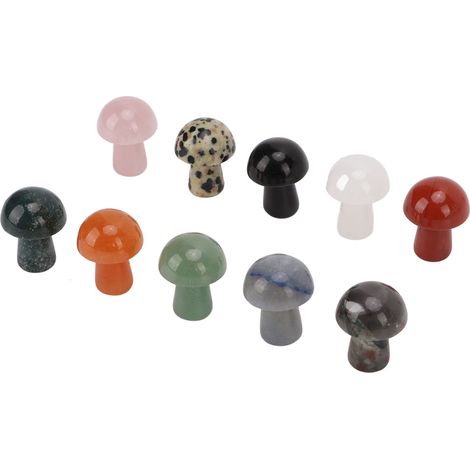 Lot de 10 mini-champignons en cristal, décoration de baignoire ou pot de fleurs, cadeau