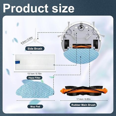 Ricambi per robot aspirapolvere Rowenta Explorer serie 20/40 RG687/RR682/RR688/isweep x3