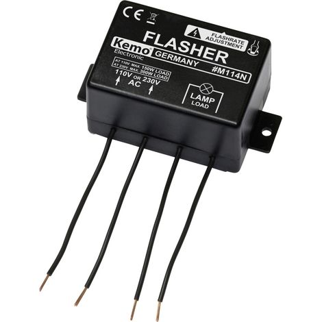Kemo M114N Blinklicht Bausatz Ausführung (Bausatz/Baustein): Baustein 110 V/AC, 230 V/AC