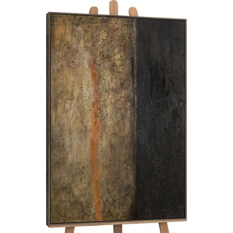 Gemälde Tiefe der Zeit Rahmen Grau 120x80 cm (1/5)