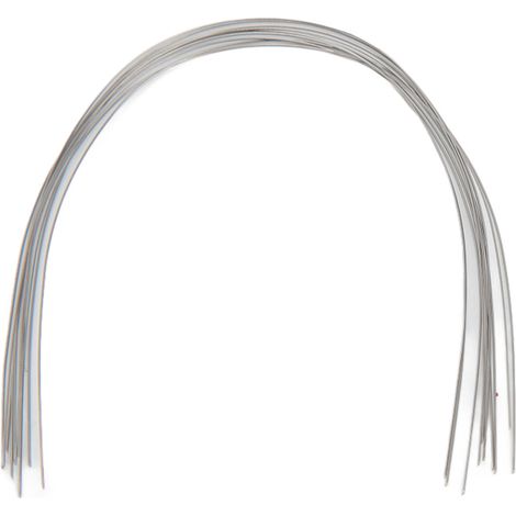 100 fils orthodontiques en acier inoxydable élastiques, fil rond 0.012 pouce pour dent inférieure, lot de 100 pièces pour appareil dentaire (1/5)