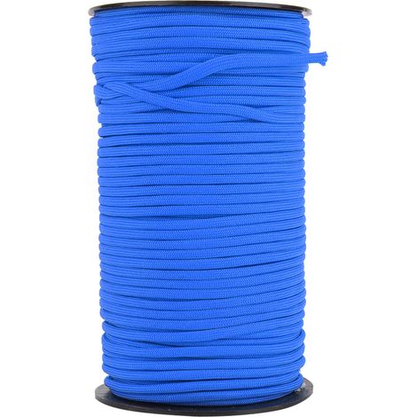 Corde d'escalade 7 brins 4mm 100m pour randonnée et survie (Bleu) (1/5)