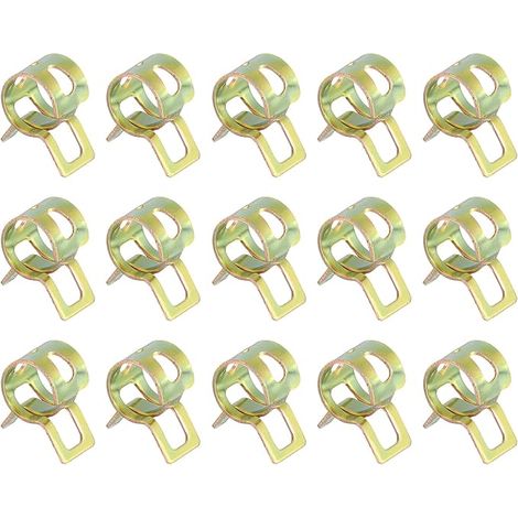 15Pcs Collier À Ressort Collier De Serrage Couleur Zinc (1/5)
