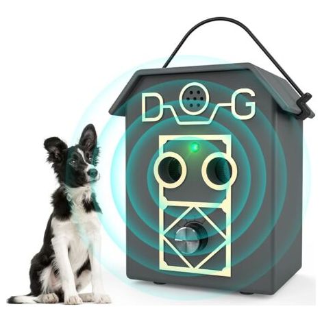 Dispositif anti-aboiement ultrasonique étanche 15m – 3 niveaux de sensibilité – Pour chiens et chiots – Efficace en extérieur (1/5)