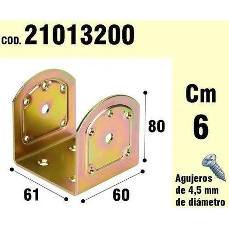 Supporto per legno Wolfpack metallo 60 millimetri bicromato