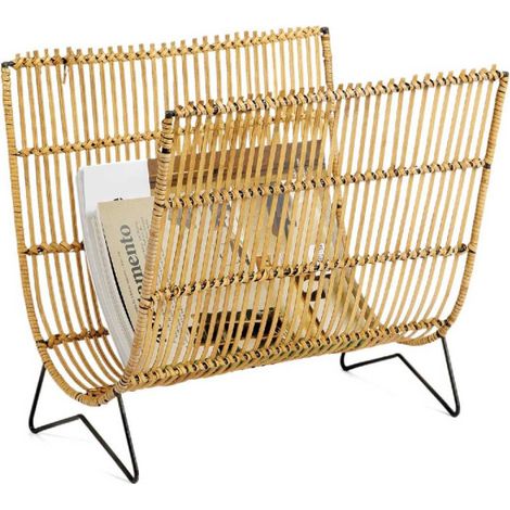 Porte Revues en Bambou et Rotin (1/4)