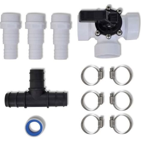 Kit Derivation Chauffage Solaire Piscine - Vanne 3 Voies - Raccords 32 mm 38 mm - Pour Systeme Solaire (1/4)