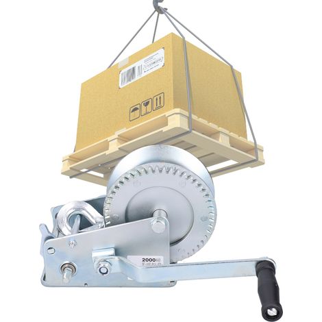 Treuil manuel autobloquant de 907 kg (2000 lb), petit treuil, machine de traction pour grue, treuil de 907 kg (2000 lb) (1/5)