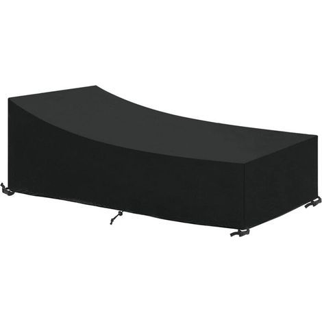 Housse Transat 200x75x40/80cm Housse pour Chaise Longue Exterieur Housse Bain de Soleil Impermeable Housse de Protection pour Transat de Jardin. Coupe-Vent. Anti-UV (1/5)