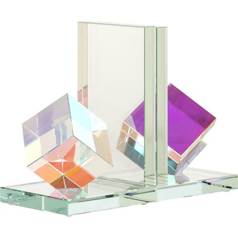Support Livre Design Épuré Richmond - Verre effet cristal irisé (1/5)