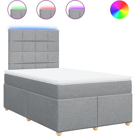 Maison Exclusive - Cama box spring con colchón tela gris claro 12 (1/5)