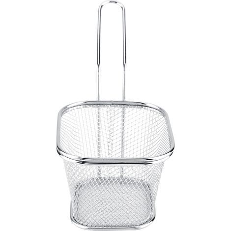 Panier de friture en acier inoxydable, mini panier à frites, passoire de présentation alimentaire, outil de cuisson pour pommes de terre (1/3)